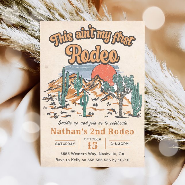 This Ain't My First Rodeo Western 2nd Birthday Invitation (Creator Uploaded)