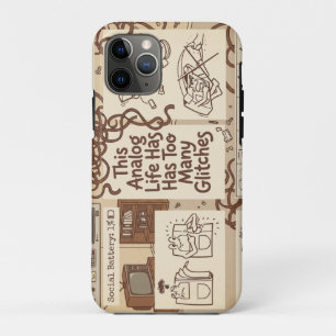 This Analog Life Has Too Many Glitches VHS Sticker iPhone 11 Pro Case