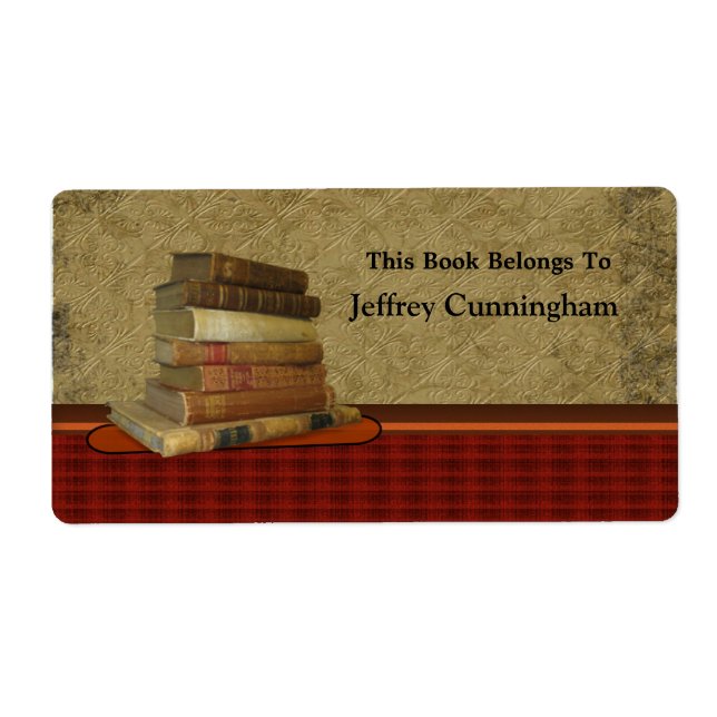 This Antique Book Belongs To You Identification Label (Front)