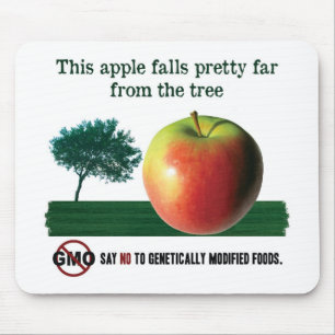 This apple falls pretty far from the tree. NO GMO Mouse Pad