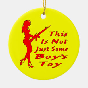 This AR15 Is Not Just Some Boy’s Toy Ceramic Ornament