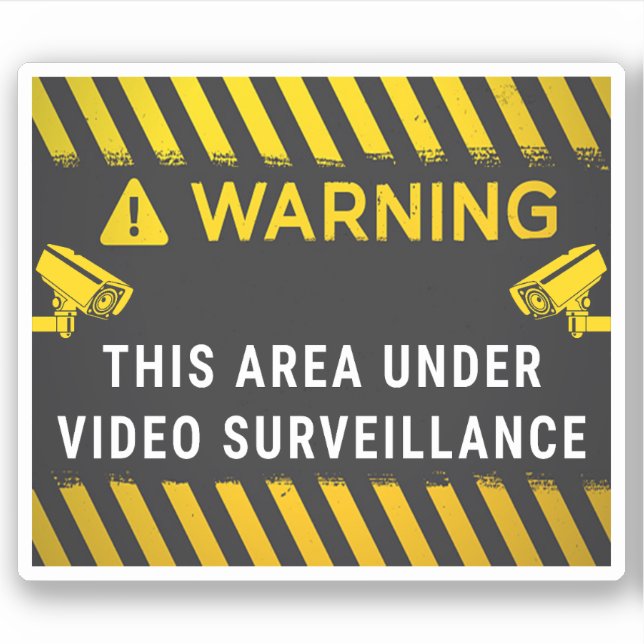 This Area Under Video Surveillance Sticker (Front)