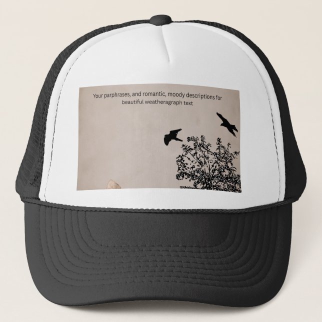 This article contains a sizable collection of rain trucker hat (Front)