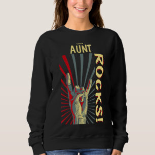 This Aunt Rocks Vintage Retro Concert 70s 80s Funn Sweatshirt