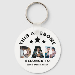 This Awesome Dad Belongs to Father's Day Photo Keychain