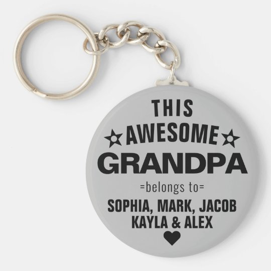 Download This Awesome Grandpa Belongs To Father S Day Gray Keychain Zazzle Com