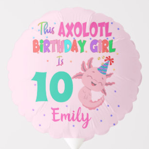 This Axolotl Girl is Amphibian Salamander  Balloon