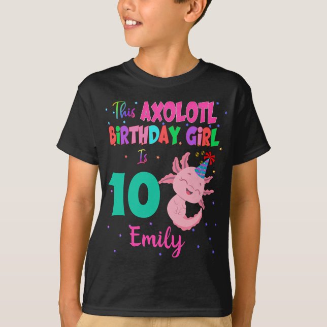 This Axolotl Girl is Amphibian Salamander T-Shirt (Front)