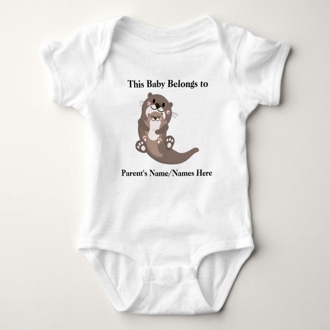 This Baby Belongs To... Cute Customizable Bodysuit (Front)