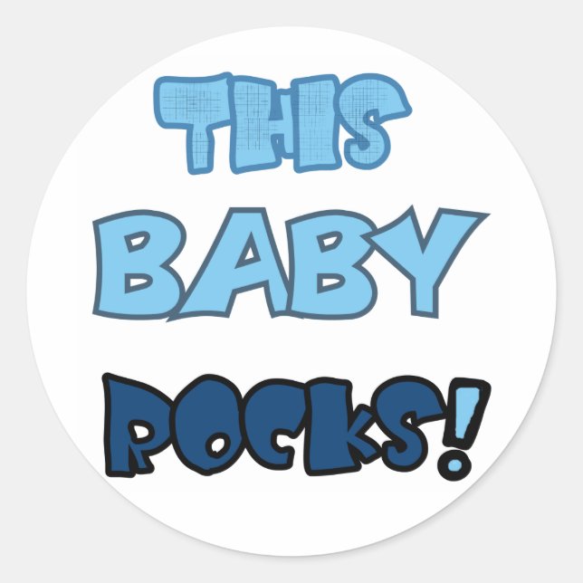 This Baby Rocks Classic Round Sticker (Front)