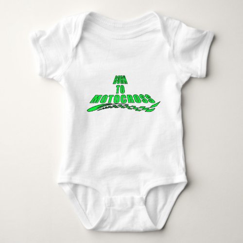 This baby was born to motocross baby bodysuit