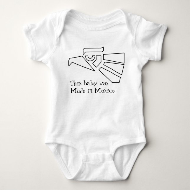 This baby was Made in Mexico Baby Bodysuit (Front)