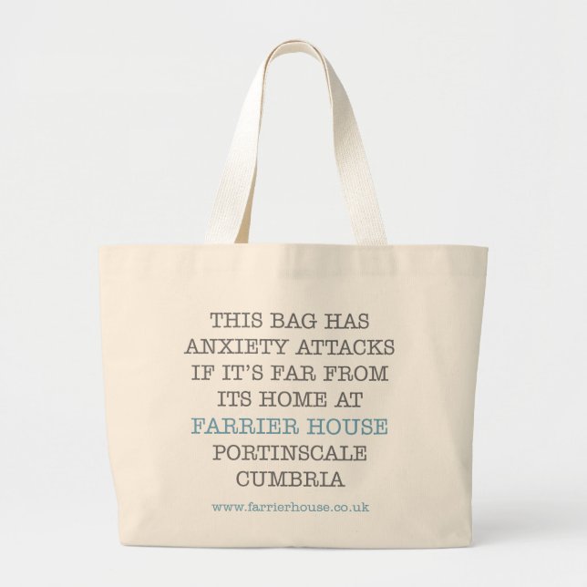 This bag has anxiety attacks... (Front)