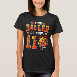 This Baller Is 11 Basball Kids Boys 11th Birthday T-Shirt
