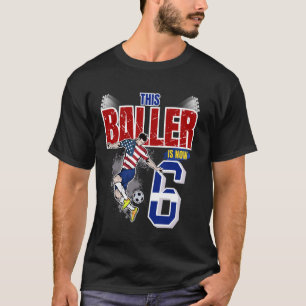 This Baller Is Now 6th Years Old Soccer Birthday P T-Shirt