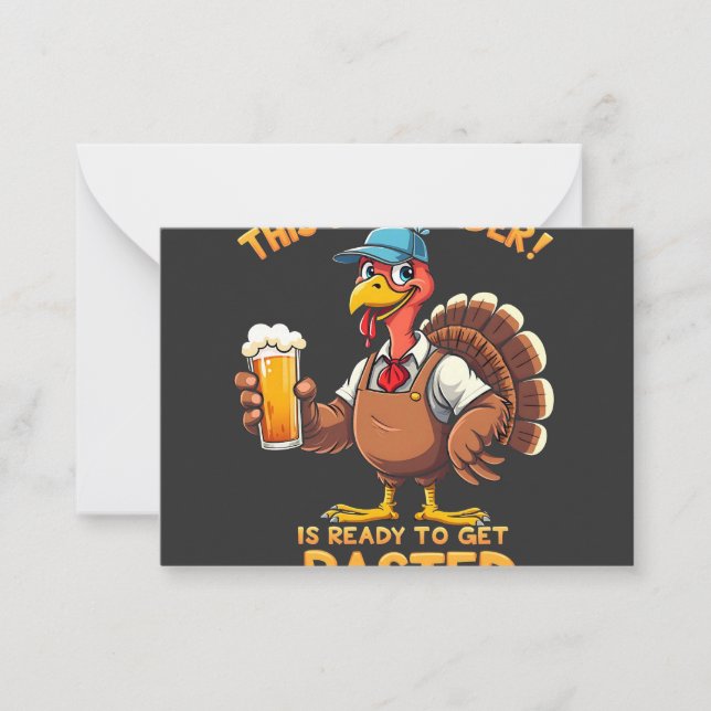 This bartender is ready to get blasted note card (Front)