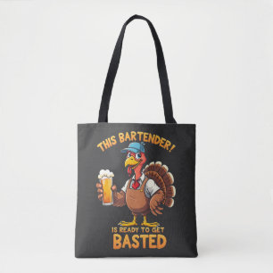 This bartender is ready to get blasted tote bag