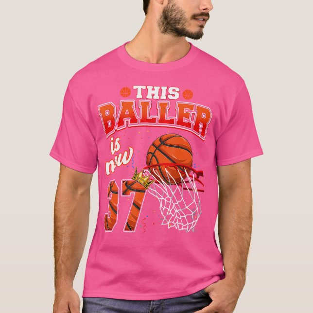 This Basketball Baller Is Now 37 Years Old Happy M T-Shirt (Front)