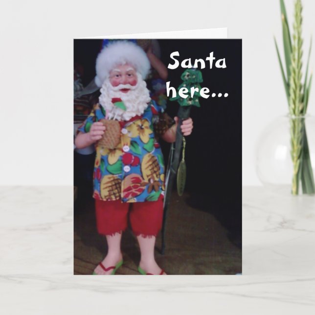THIS BEACH SANTA HOPES CHRISTMAS IS JOLLY HOLIDAY CARD (Front)