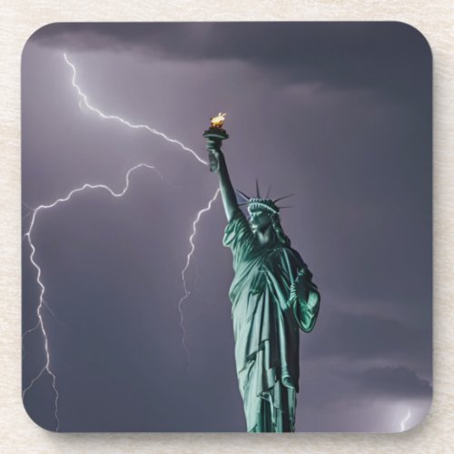 This beautiful mousepad iconic Statue of Liberty  Beverage Coaster