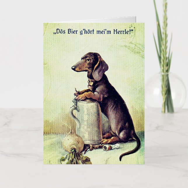 This beer belongs to my master! foil greeting card (Front)