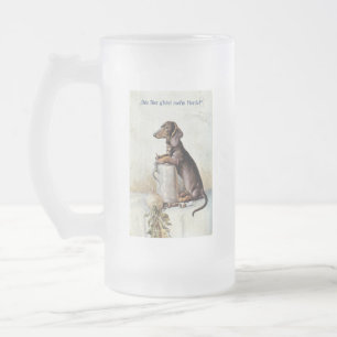 This beer belongs to my master! frosted glass beer mug