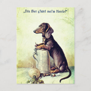 This beer belongs to my master! postcard