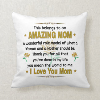This Belongs To An Amazing Mom. Mother Throw Pillow