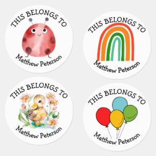 This Belongs To - Colorful Clothing Labels