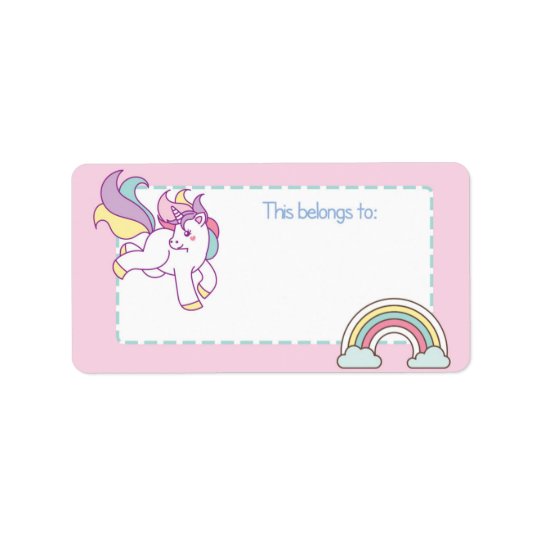 this belongs to label cute unicorn 2 zazzlecom