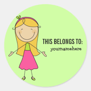 THIS BELONGS TO Sticker for a Girl