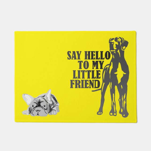 This big and this little Dog Doormat Personalize (Front)