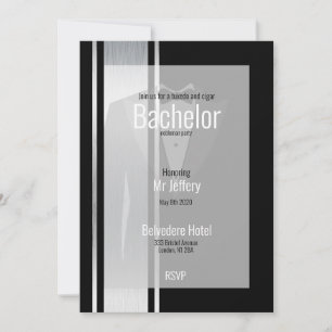 This black & white nobleman bachelor party save the date