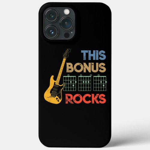 This Bonus DAD Rocks Guitar Chords Guitarist iPhone 13 Pro Max Case