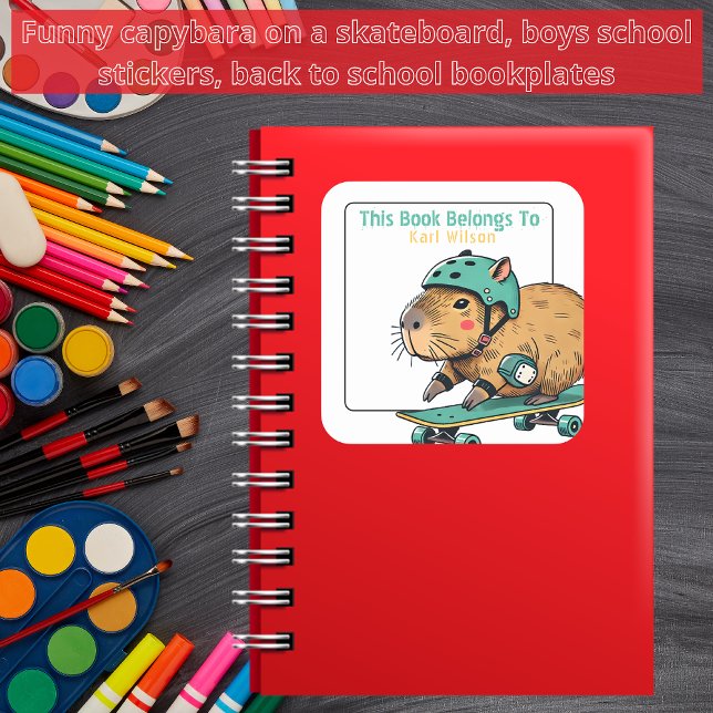 This Book Belongs I Funny Capybara Bookplates (Creator Uploaded)