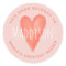 'This Book Belongs' Pink Heart Kids Bookplate