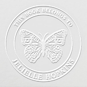 This Book Belongs To Butterfly Embosser