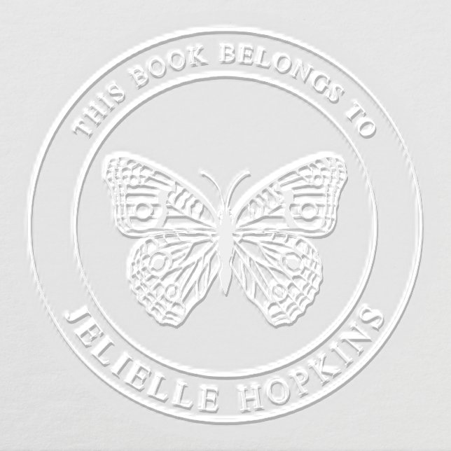 This Book Belongs To Butterfly Embosser (Design)