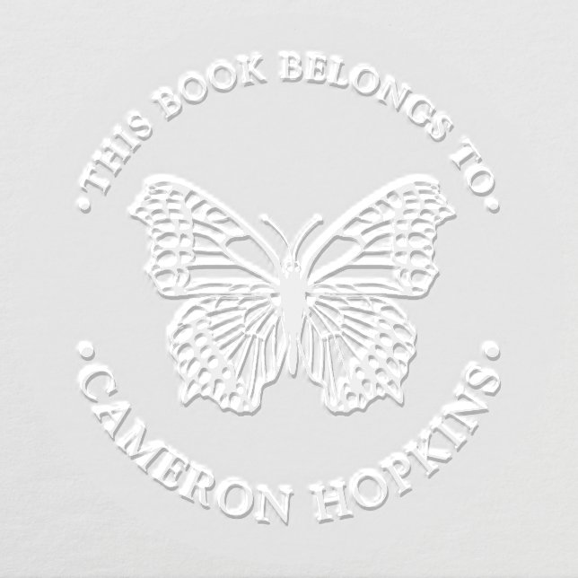 This Book Belongs To Butterfly Embosser (Design)