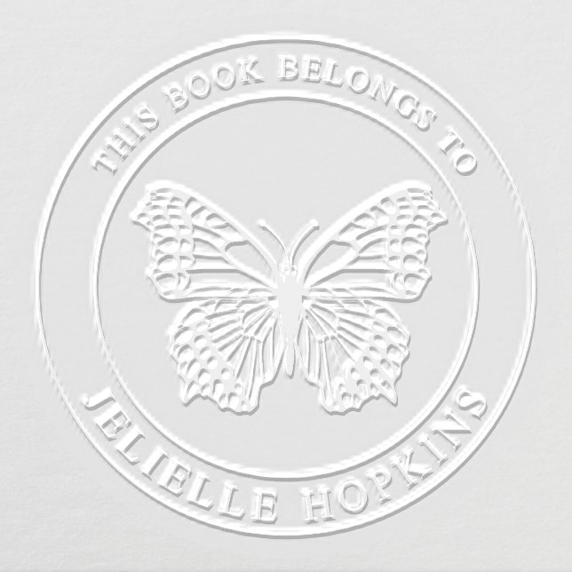 This Book Belongs To Butterfly Embosser (Design)