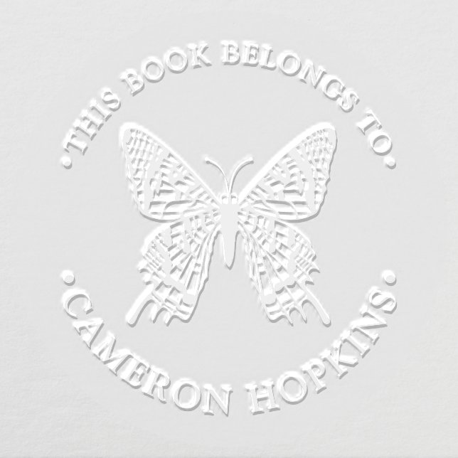This Book Belongs To Butterfly Embosser (Design)