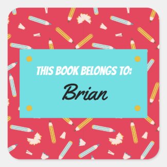 This Book belongs to colorful pencils pattern