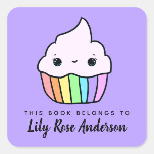This Book Belongs To Cupcake Bookplate