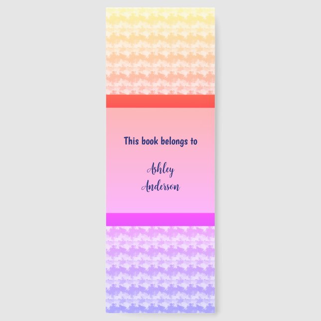 This Book Belongs To Custom Name  Bookmarks (Front)