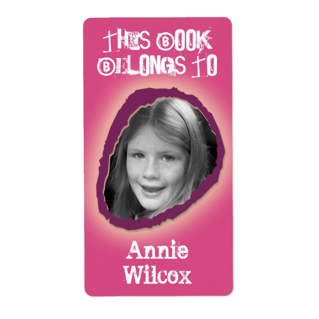 This Book Belongs To Custom Name Girl Label (Front)