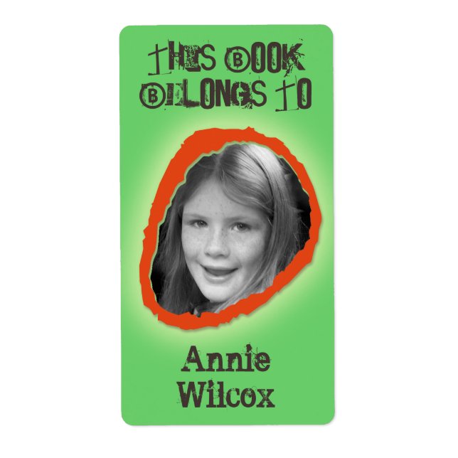 This Book Belongs To Custom Name Neutral Label (Front)