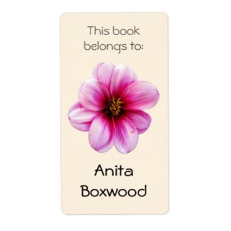 This Book Belongs To Custom Name Pink Flower
