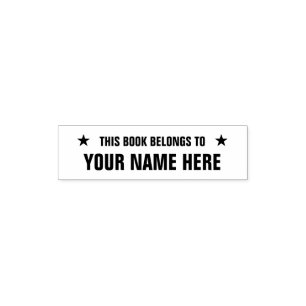 This book belongs to Custom wood art stamp