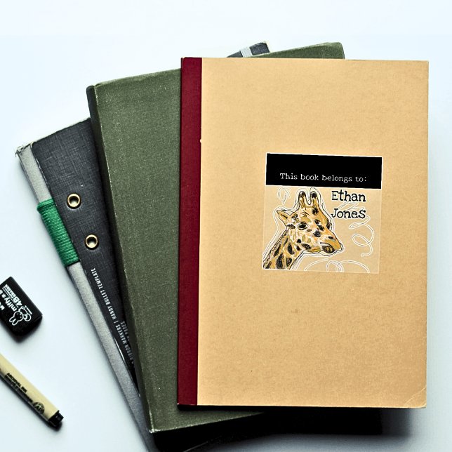 This Book Belongs To Cute Giraffe Bookplate (Creator Uploaded)