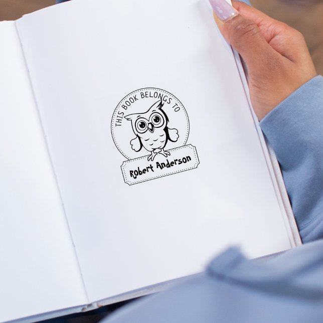 This Book Belongs To, Cute Owl, Child Book   Rubber Stamp (Creator Uploaded)